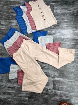 Conjunto sastrero con top con botones y palazo oxford - imagen
