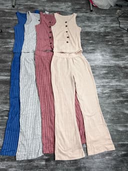 Conjunto sastrero con top con botones y palazo oxford - imagen