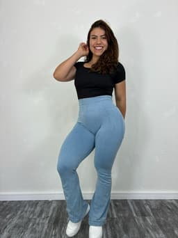 Calza oxford efecto push UP con cintura en V - imagen