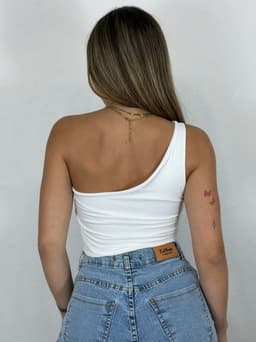 Top Asimetrico DaiIy de Doble Tela - imagen