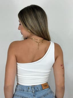 Top Asimetrico DaiIy de Doble Tela - imagen