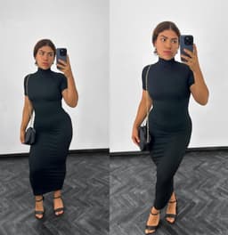 Vestido Ari largo en tela morley
