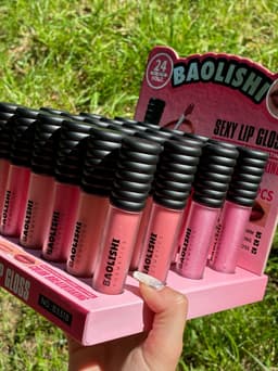 Labial gloss con glitter - imagen