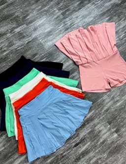 Pollera short tableada deportiva - imagen