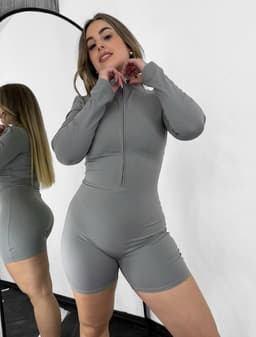 Catsuit elastizado de manga larga - imagen