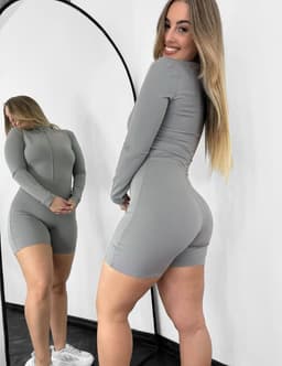 Catsuit elastizado de manga larga - imagen