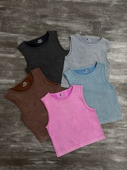 Musculosa Jade por MAYOR ($190 c/u paquete de 6 unidades incluye 3 gris y 3 negras)