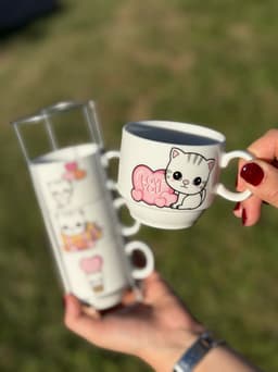 Set de tazas gatitos - imagen