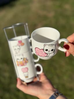 Set de tazas gatitos - imagen