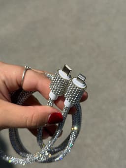 Cable cargador lurex entrada de Iphone por MAYOR ($250 c/u paquete de 6 unidades) - imagen