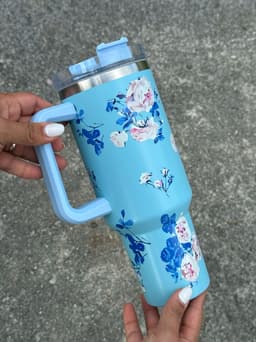 Vaso Termico Floreado - imagen