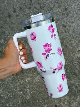 Vaso Termico Floreado - imagen