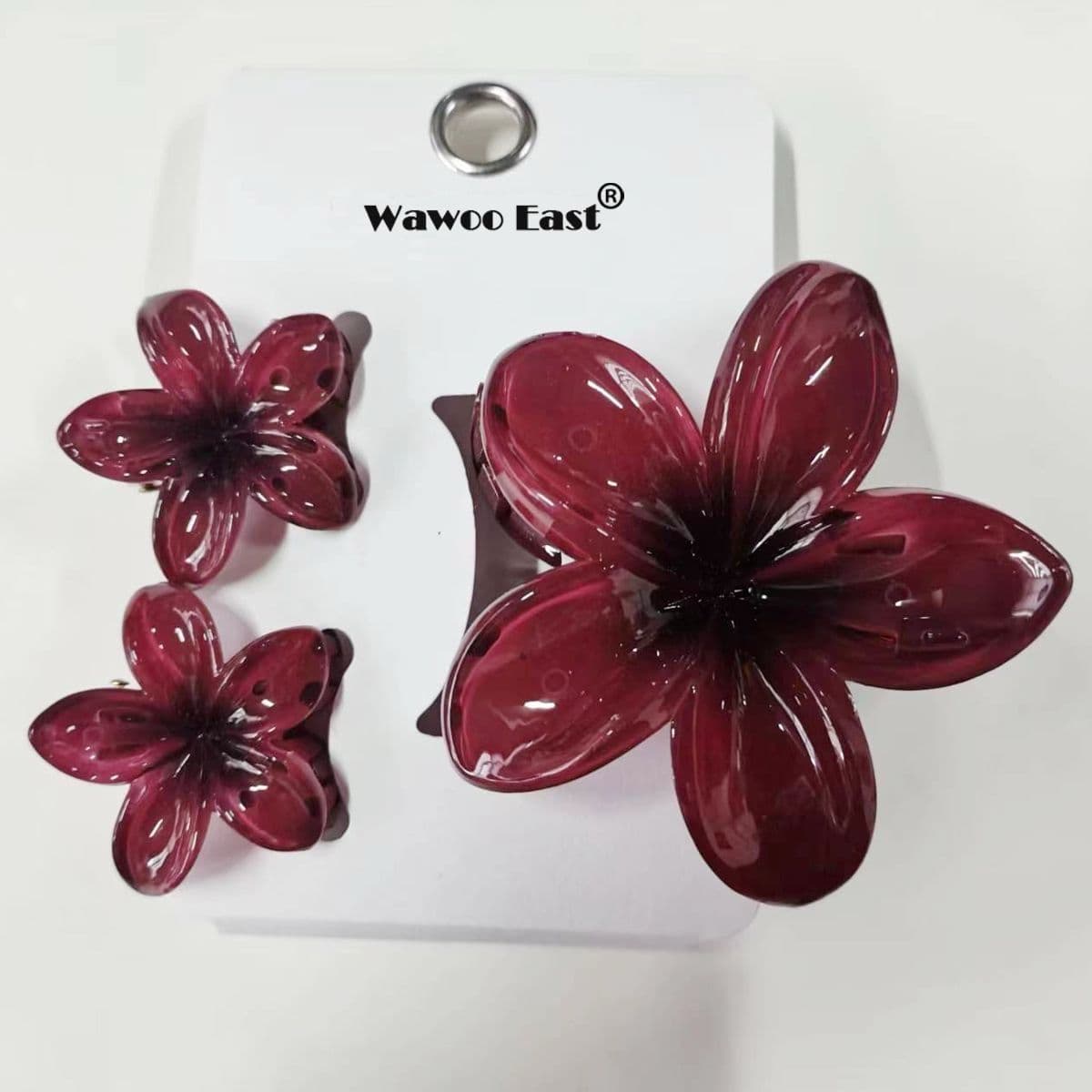 Set de 3 pinzas de flor
