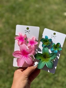 Set de 3 pinzas de flor - imagen