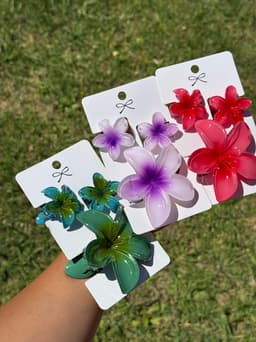 Set de 3 pinzas de flor - imagen