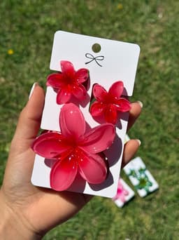 Set de 3 pinzas de flor - imagen