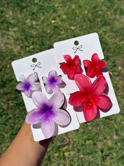 Set de 3 pinzas de flor - imagen