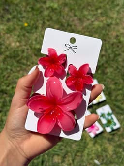 Set de 3 pinzas de flor - imagen