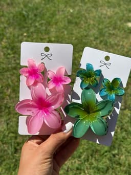 Set de 3 pinzas de flor - imagen