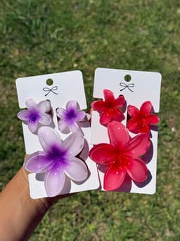 Set de 3 pinzas de flor - imagen
