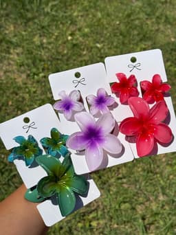 Set de 3 pinzas de flor - imagen