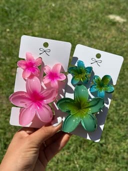 Set de 3 pinzas de flor - imagen