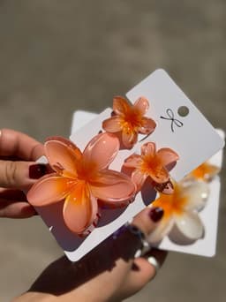Set de 3 pinzas de flor - imagen