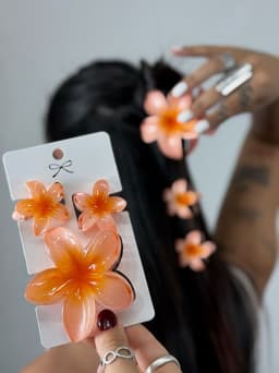 Set de 3 pinzas de flor - imagen