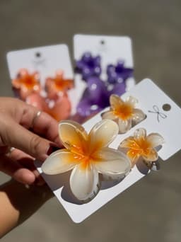 Set de 3 pinzas de flor - imagen
