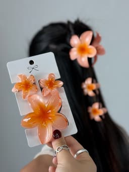 Set de 3 pinzas de flor - imagen