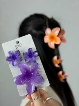 Set de 3 pinzas de flor - imagen