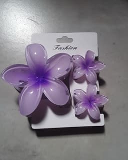 Set de 3 pinzas de flor  por MAYOR ($50 c/u paquete de 12 unidades) - imagen