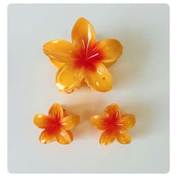 Set de 3 pinzas de flor  por MAYOR ($50 c/u paquete de 12 unidades) - imagen