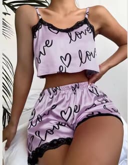 Conjunto pijama de lenceria por Mayor ( Pack de 12 unidades a $390 c/u) - imagen