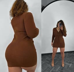 Vestido de hilo con cordon - imagen