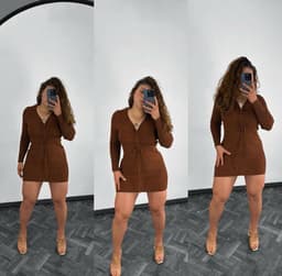 Vestido de hilo con cordon - imagen