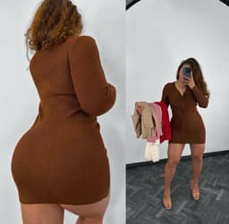 Vestido de hilo con cordon - imagen