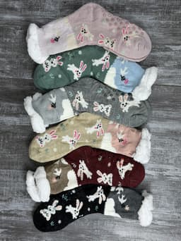Par de medias antideslizantes con peluche - imagen