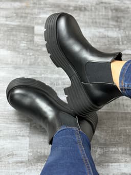 Botas borcego de ecocuero con elastico - imagen