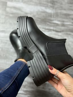 Botas borcego de ecocuero con elastico - imagen