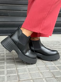 Botas borcego de ecocuero con elastico - imagen