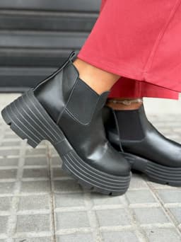 Botas borcego de ecocuero con elastico - imagen