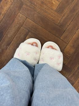 Pantuflas de peluche coquette