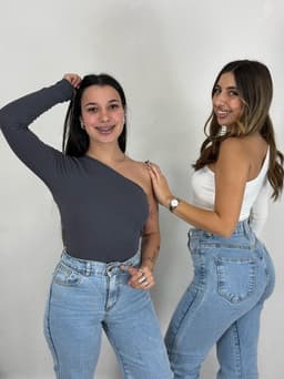Body Asimétrico de Una Manga Erika - imagen
