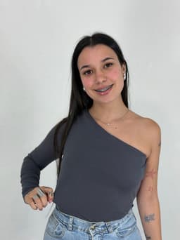 Body Asimétrico de Una Manga Erika - imagen