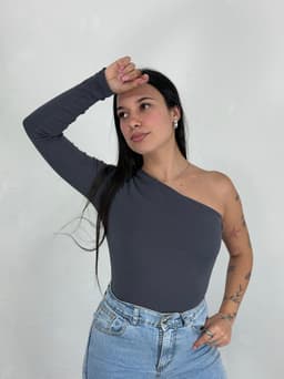 Body Asimétrico de Una Manga Erika - imagen
