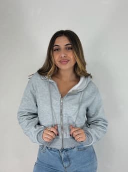 Campera con cierre y Capucha Bianca - imagen