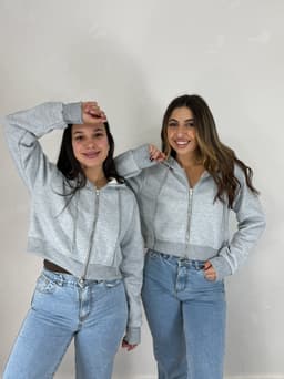 Campera con cierre y Capucha Bianca - imagen