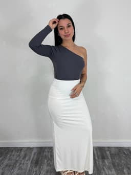 Pollera Larga Recta Elastizada Delia - imagen