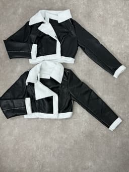 Campera Simil Cuero con Corderito Iris - imagen